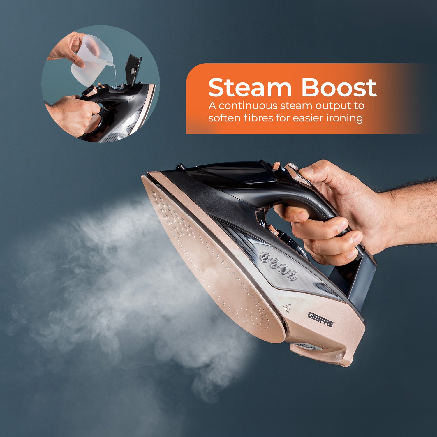 2200W Cordless Steam Iron With Ceramic Soleplate