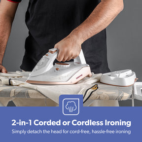 2-In-1 Self-Cleaning Cored and Cordless Steam Iron