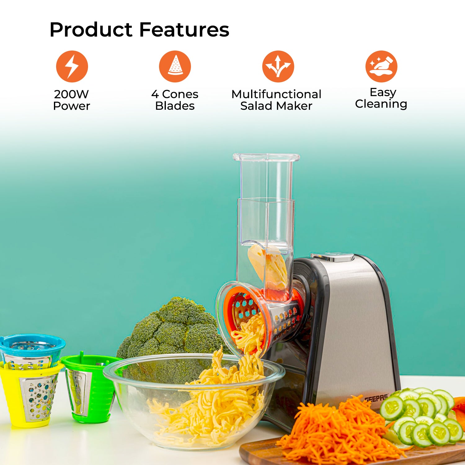 4-In-1 Multifunctional Salad Maker & Food Processor