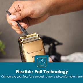 Golden Triple-Blade Waterproof Electric Foil Shaver