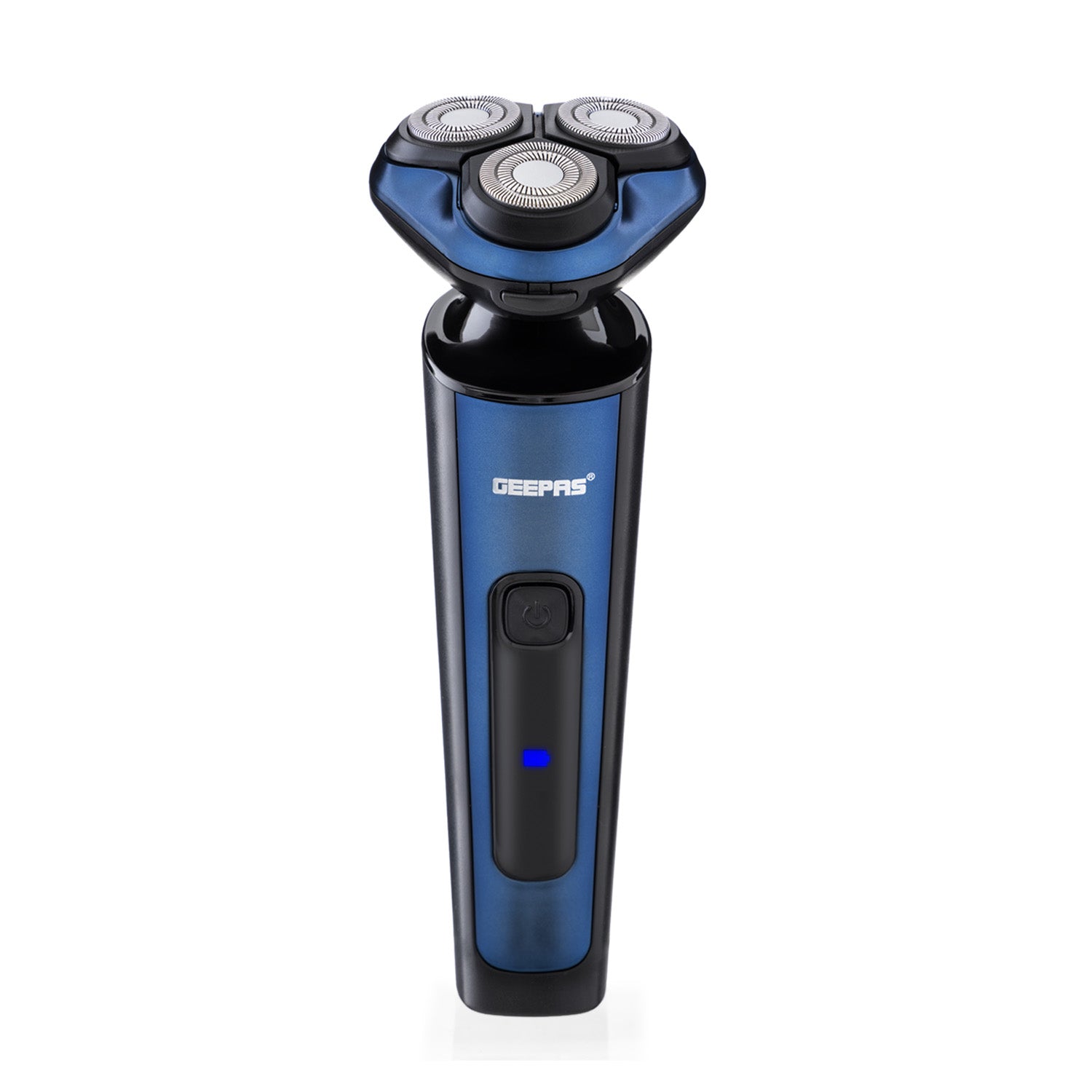 Blue Wet & Dry Rotary Shaver With 3 Shaving Heads