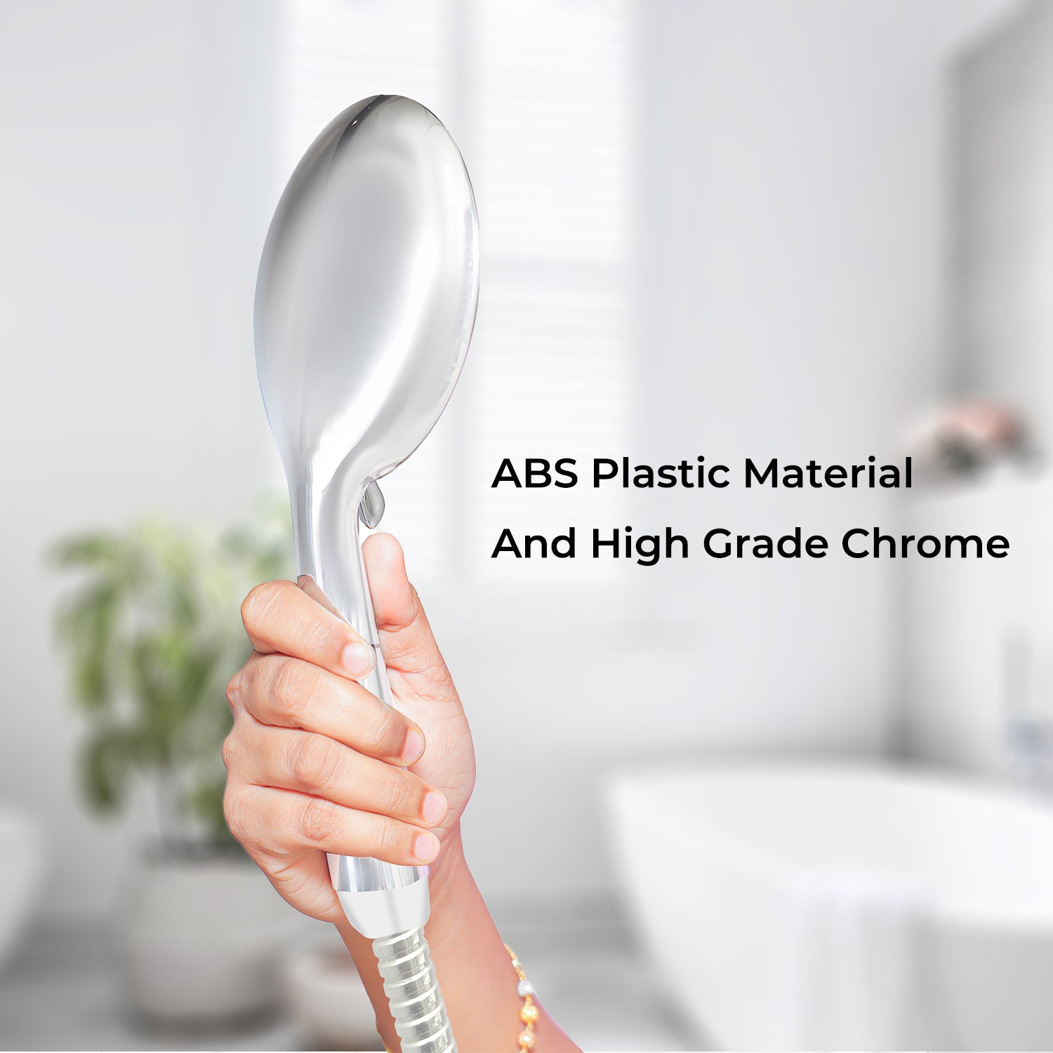 High Pressure Lightweight Chrome Handheld Shower Head