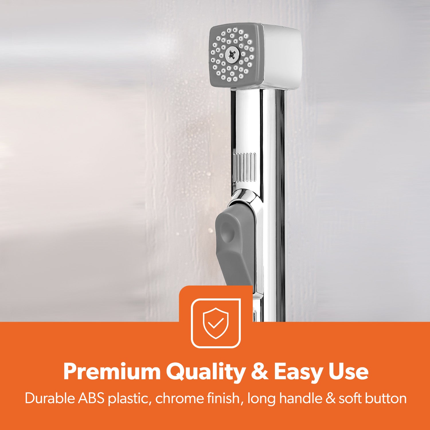 Chrome CUBE Handheld Bidet Toilet Sprayer and Shattaf