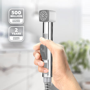 Chrome CUBE Handheld Bidet Toilet Sprayer and Shattaf