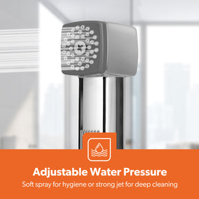 Chrome CUBE Handheld Bidet Toilet Sprayer and Shattaf