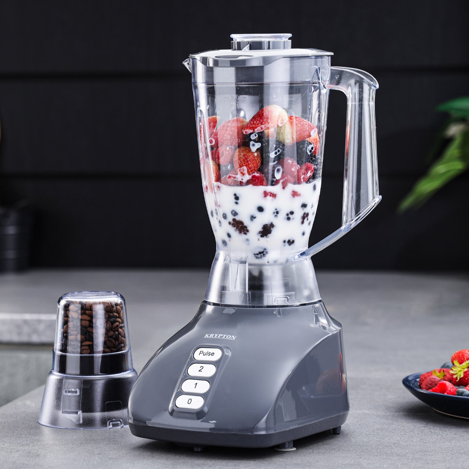 1.6L Food Jug Blender & Smoothie Maker With Spice Grinder 650W