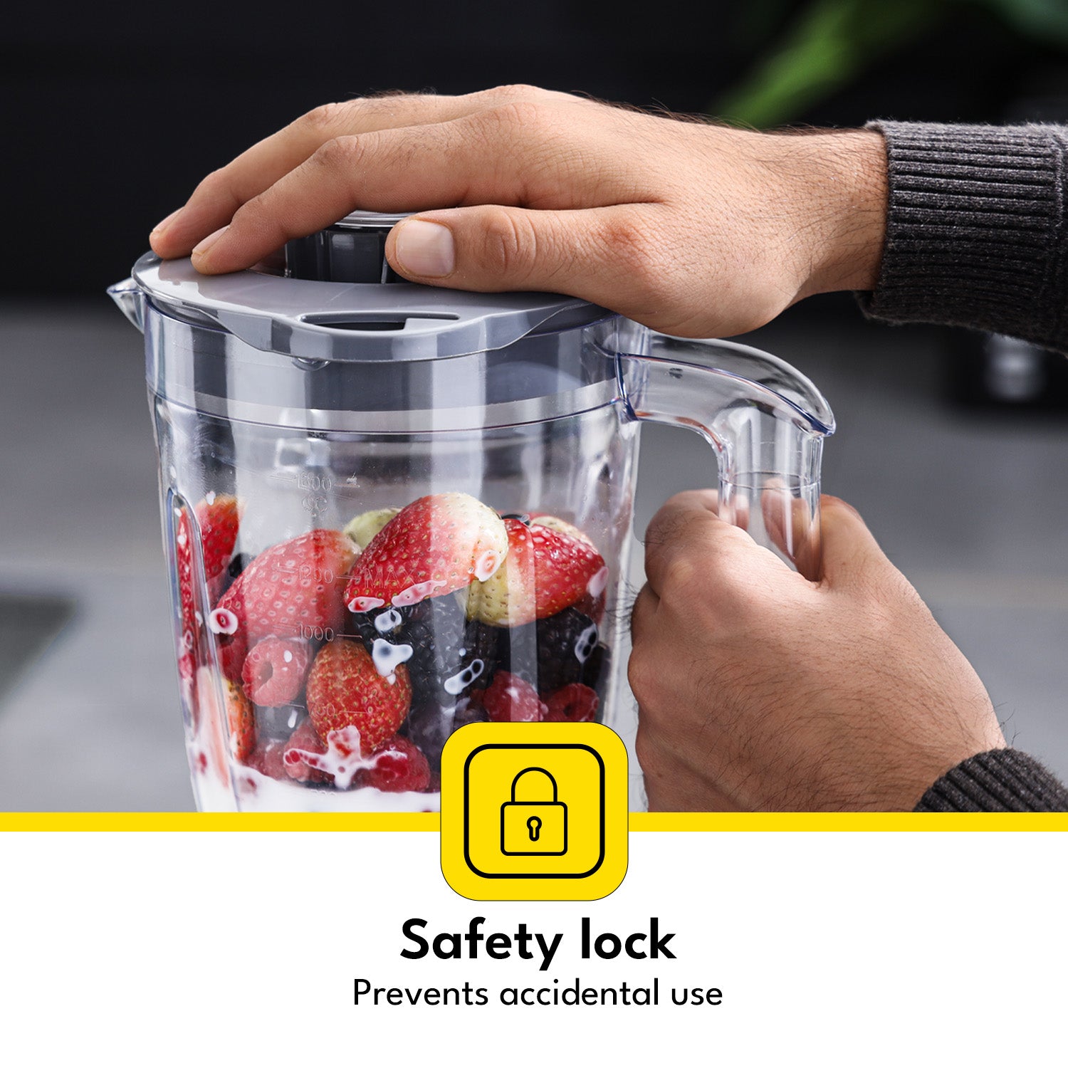 1.6L Food Jug Blender & Smoothie Maker With Spice Grinder 650W