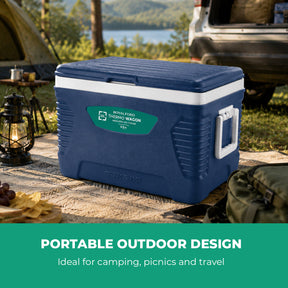 Blue 32L Insulated Ice Cooler Box For Picnic