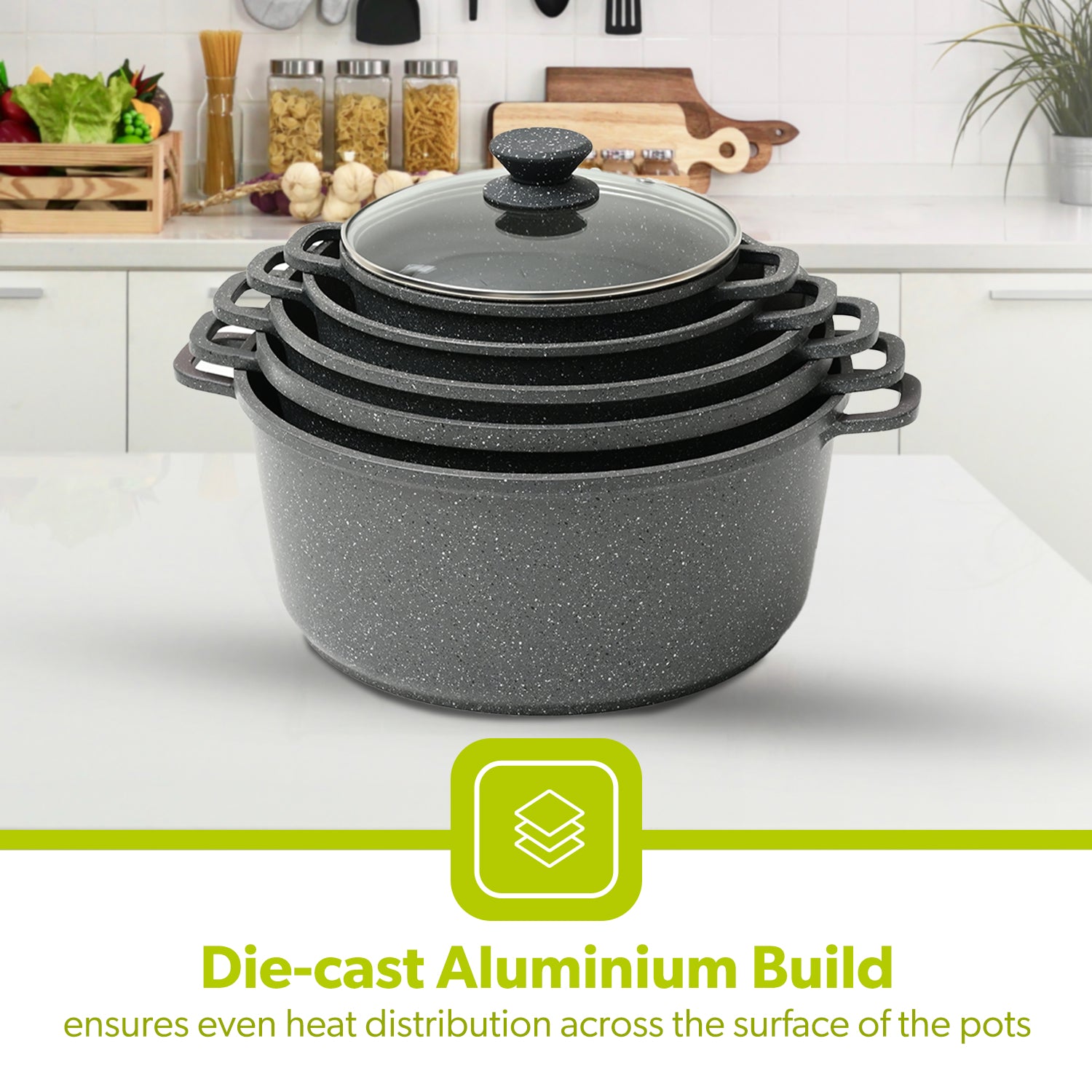 5-Piece Die-Cast Aluminium Non-Stick Cookware Set