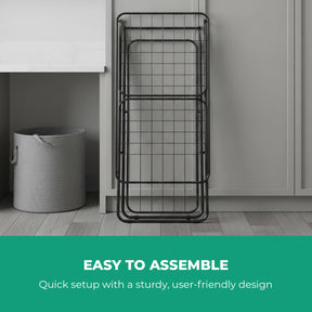 Expandable Metal Clothes Dryer With Bottom Shelf