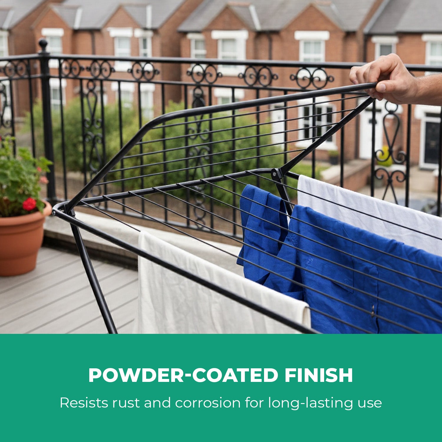 Expandable Metal Clothes Dryer With Bottom Shelf