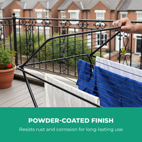 Expandable Metal Clothes Dryer With Bottom Shelf