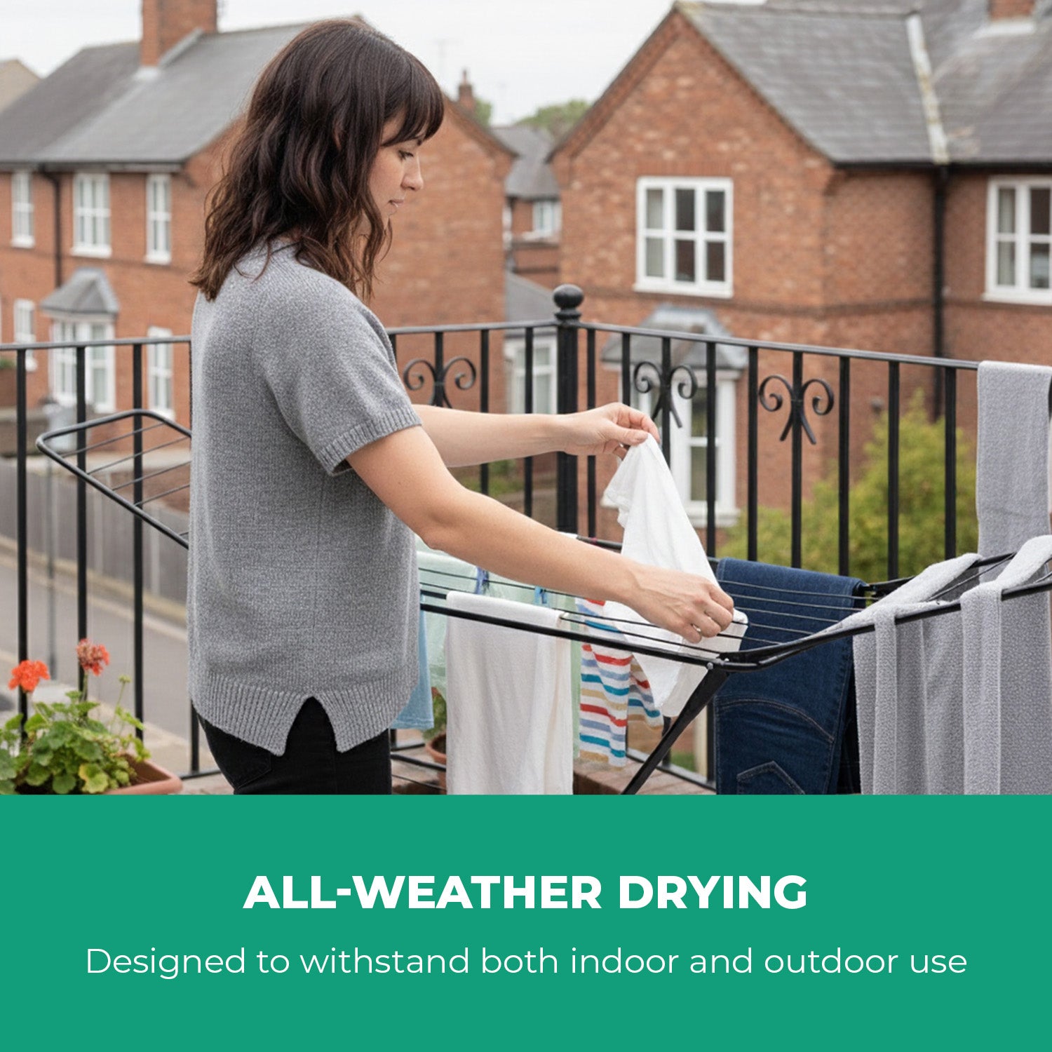 Expandable Metal Clothes Dryer With Bottom Shelf