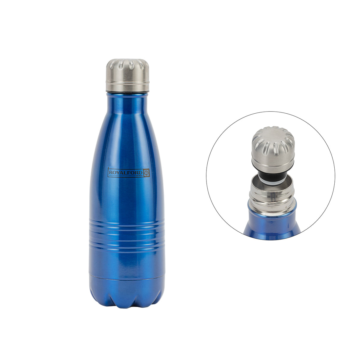 350ml Deep Blue Double-Walled Flask Bottle