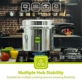 10L Lightweight Aluminium Stovetop Pressure Cooker