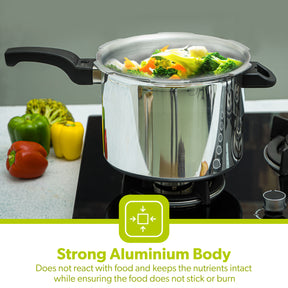 10L Lightweight Aluminium Stovetop Pressure Cooker