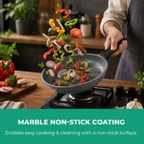 Frying Pan Marble Non-Stick Saute Pan Induction Bottom 26CM