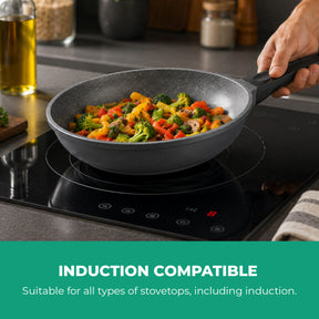24cm Grey Die-Cast Aluminium Skillet with Durable Coating