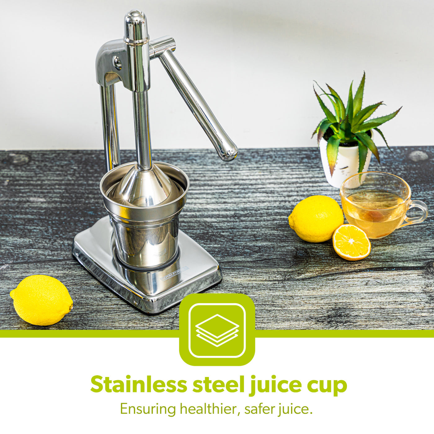 Cast Iron Stainless Steel Manual Hand Juice Press | Royalford UK