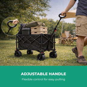 155L Heavy Duty Camping Wagon Cart Foldable Trolley