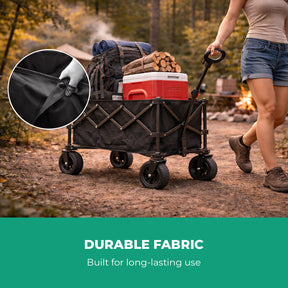155L Heavy Duty Camping Wagon Cart Foldable Trolley