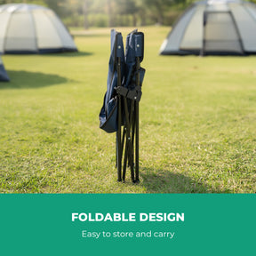 120kg Folding Camping Chair Portable and Foldable With Mesh Cup Holder