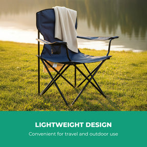 120kg Folding Camping Chair Portable and Foldable With Mesh Cup Holder