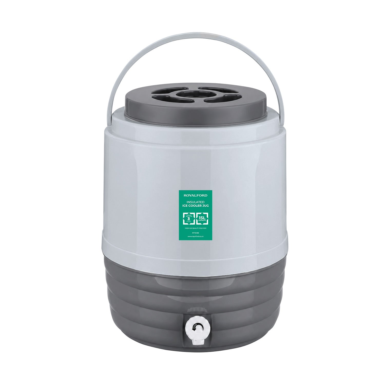 15L Insulated Ice Cooler Jug & Water Dispenser