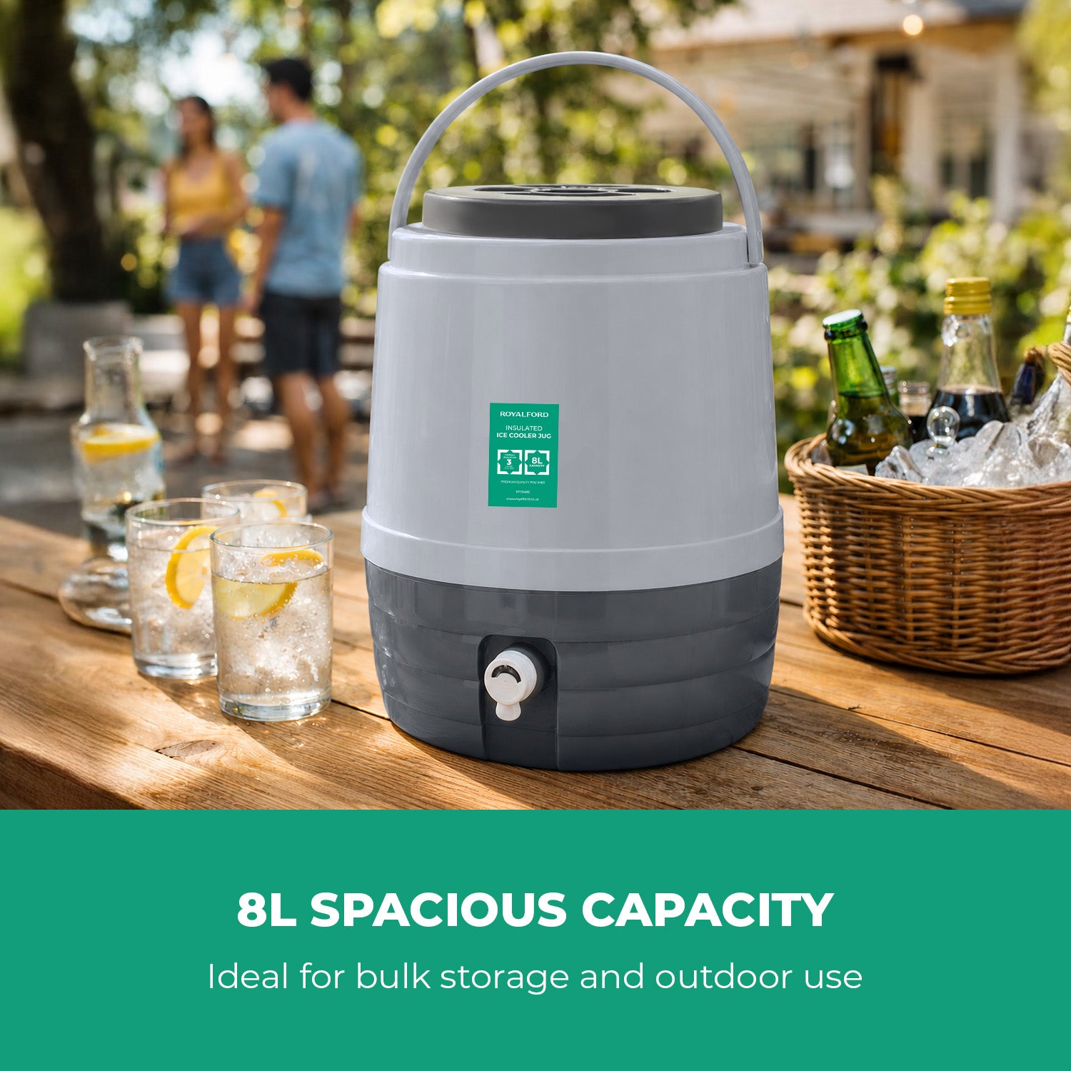 8L Insulated Ice Cooler and Water Dispenser BPA Free