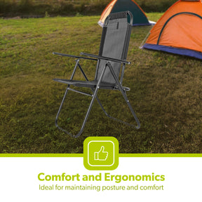 Adjustable Outdoor Deckchair and Camping Folding Chair