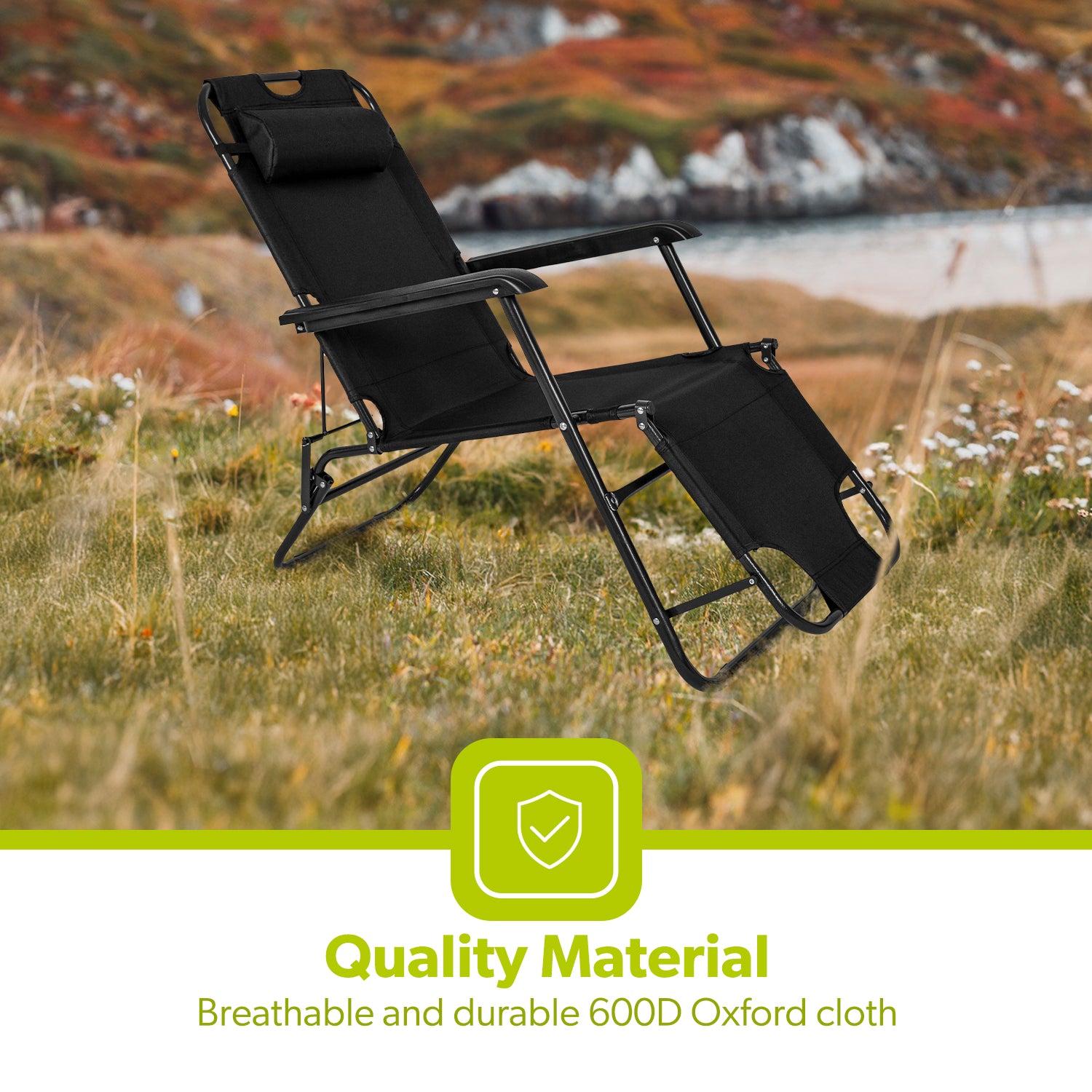 Deluxe 2-In-1 Reclining Mesh Chair and Bed For Outdoors