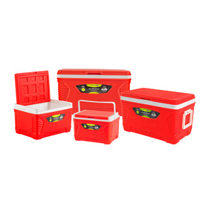 Red 4-Piece Insulated Ice Cooler Box Set (5L, 14L, 32L, 62L)