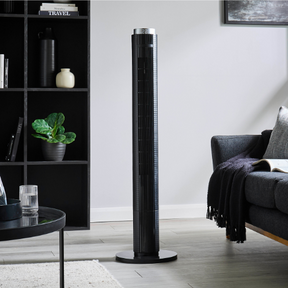 Black 46-Inch Freestanding Oscillating Ultra Power Tower Fan