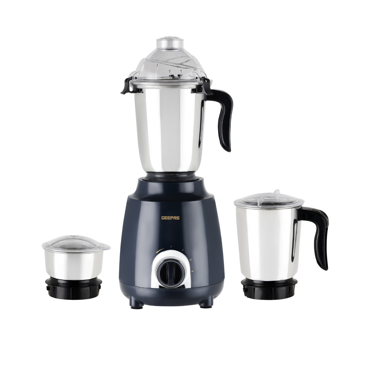 3-In-1 Navy Stainless Steel Wet and Dry Mixer Grinder 600W