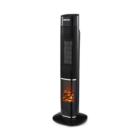 3D Flame Digital Ceramic Tower Heater With Remote Control