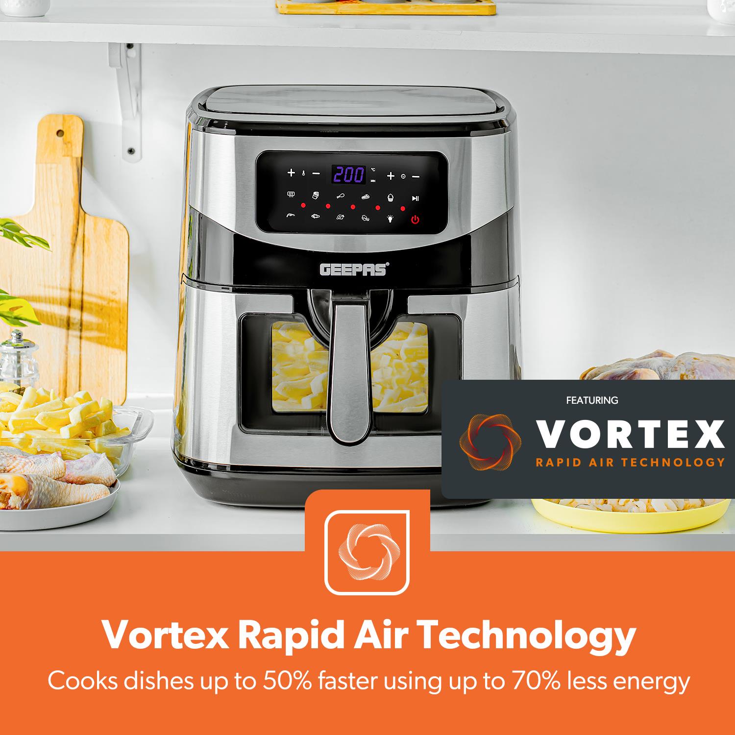 5-In-1 Large Single Basket Vortex Digital Air Fryer 9.2L