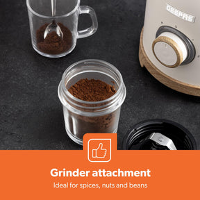 NordiQ Cream 2-In-1 Jug Blender With 1.5L Glass Jug 800W