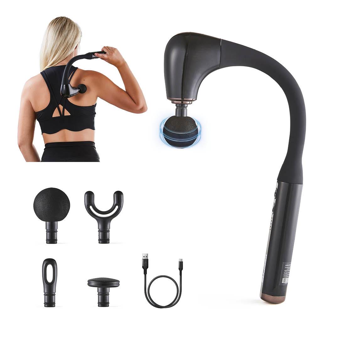 Deep Tissue Back & Neck Percussion Massager With Curved Handle