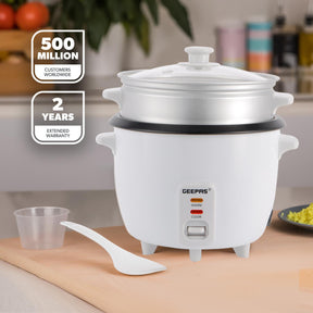 450W Rice Cooker With Steam Tray Keep Warm Function 1L
