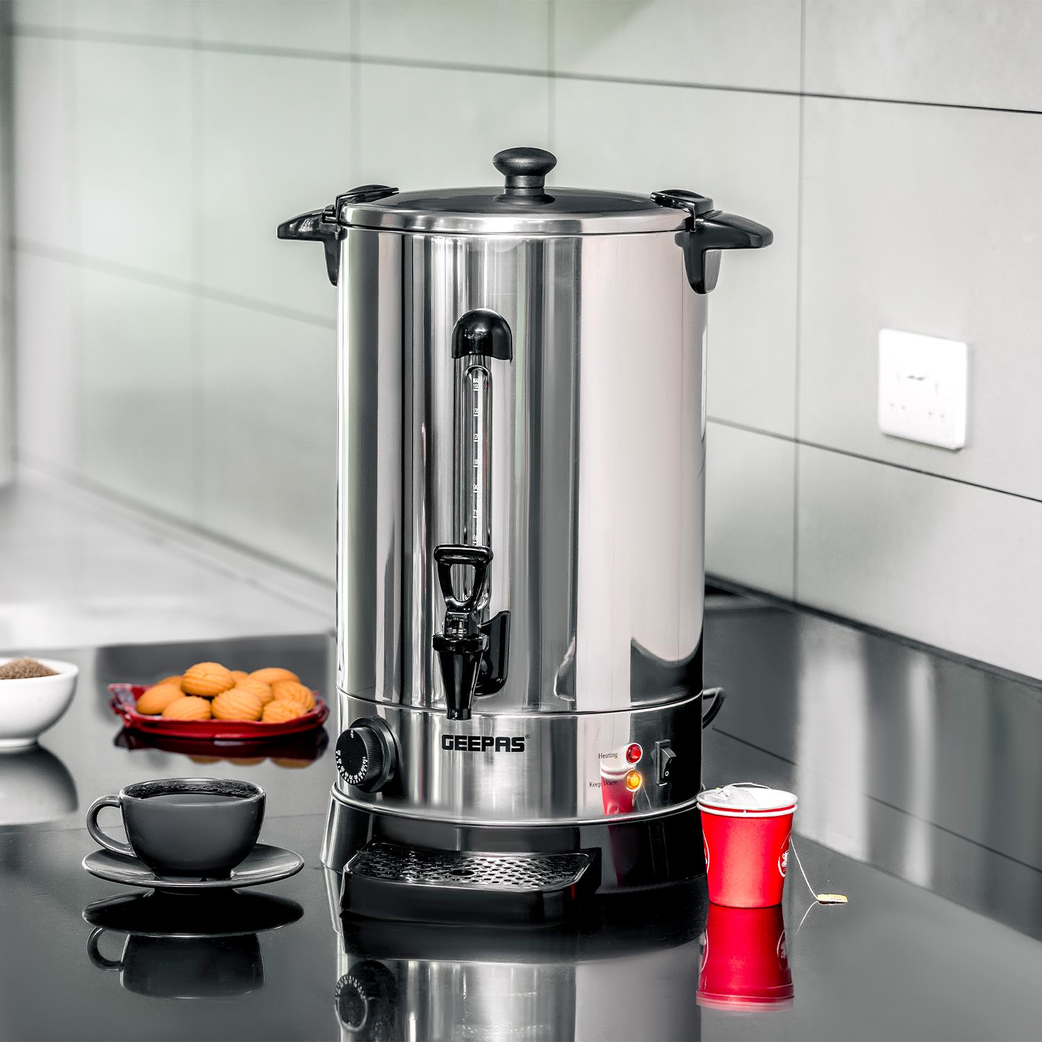 20L Stainless Steel Hot Water Boiler and Catering Urn (1650W)