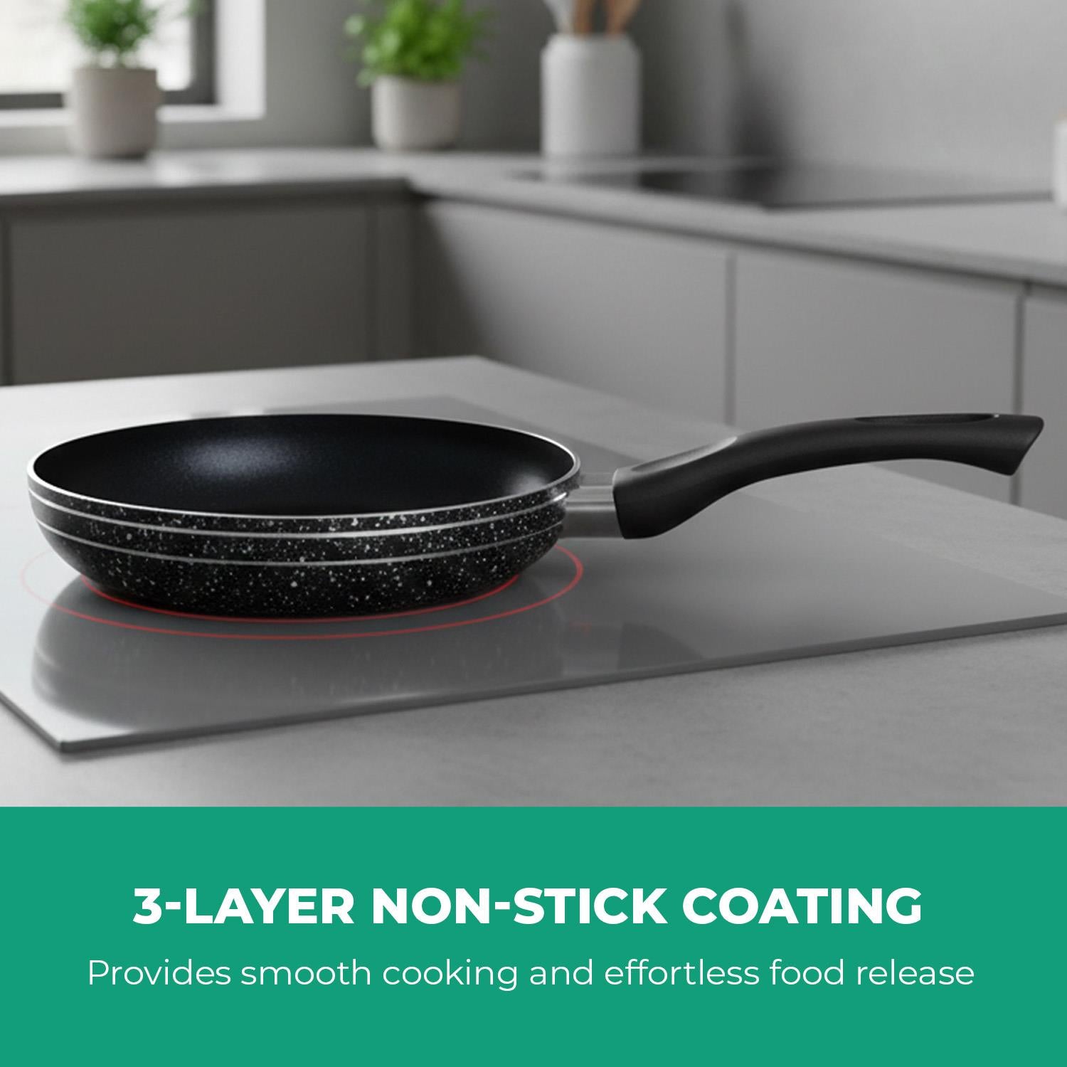 20cm Non-Stick Frying Pan Fry Pan Induction Hob Skillet