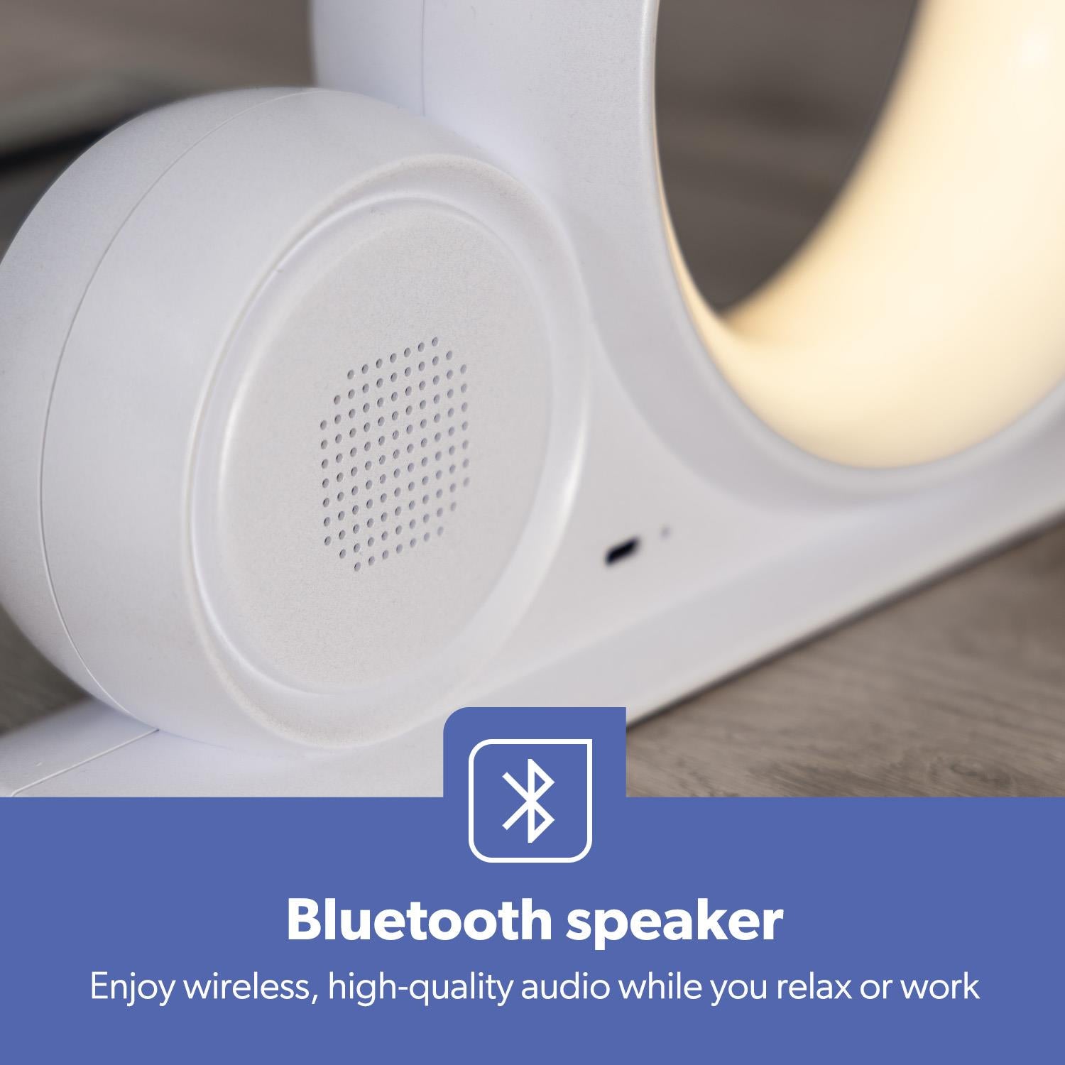 3-In-1 Bedside Desk Lamp, Bluetooth Speaker, Alarm Clock