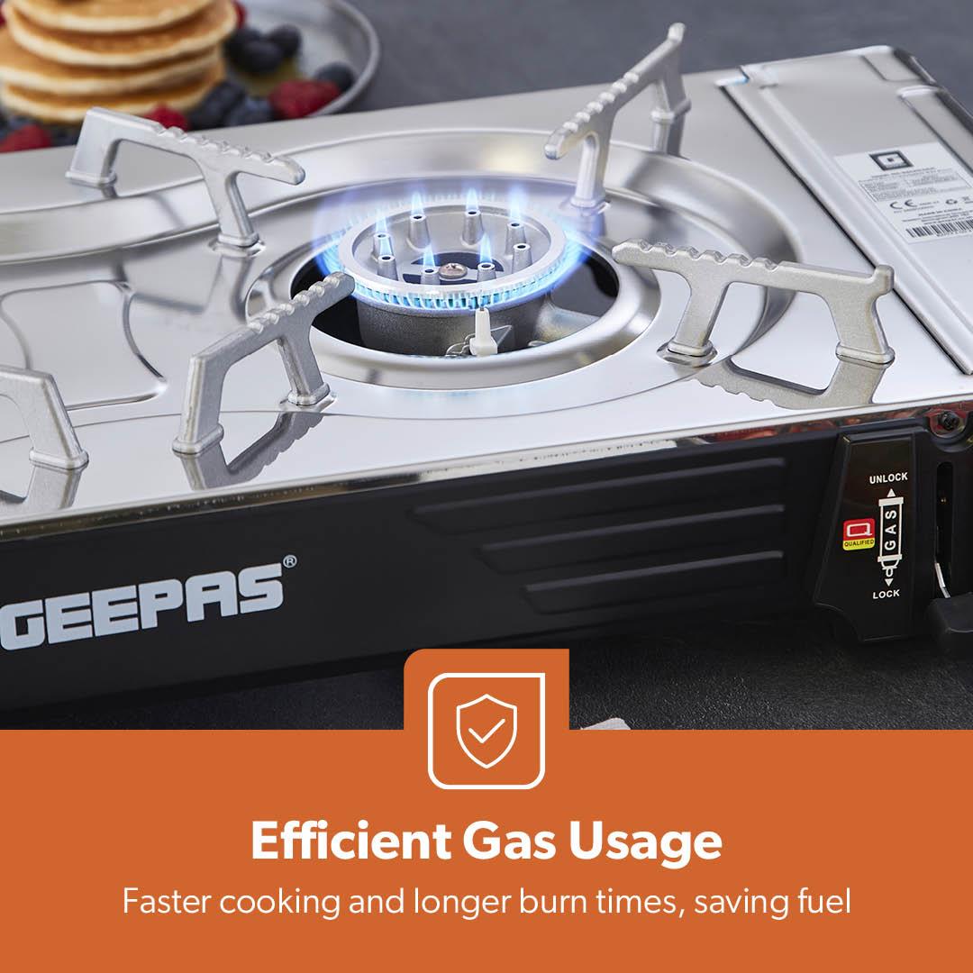 2-In-1 Portable Camping Gas Stove, Double Burner With Carry Case