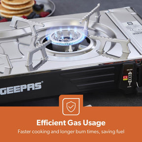 2-In-1 Portable Camping Gas Stove, Double Burner With Carry Case