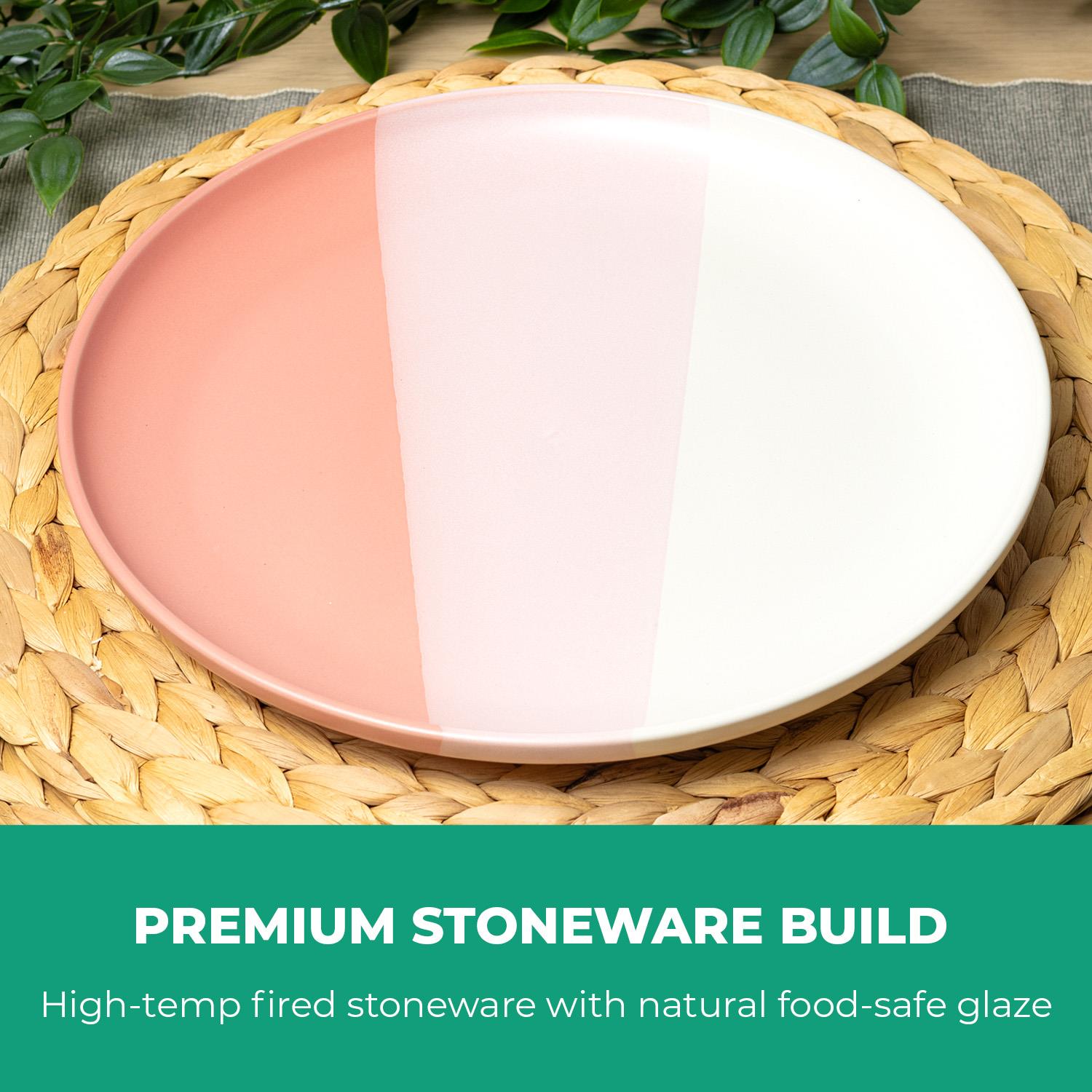 16-Piece Stoneware Dinner Set Plates, Bowls and Cups Set