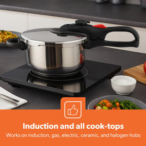 4L Stainless Steel Pressure Cooker With Quick Pressure Release