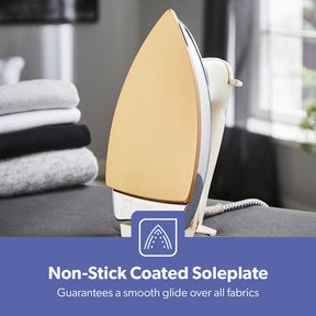 1200W Heavyweight Electric Dry Iron With Non-Stick Plate