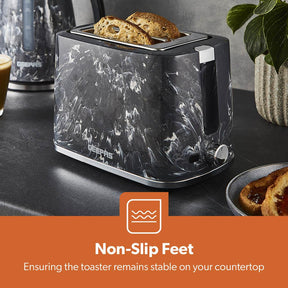 Black 1.7L Cordless Kettle & 2-Slice Bread Toaster Combo