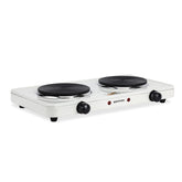 2000W White Cast Iron Double Hot Plate Cooker Hob