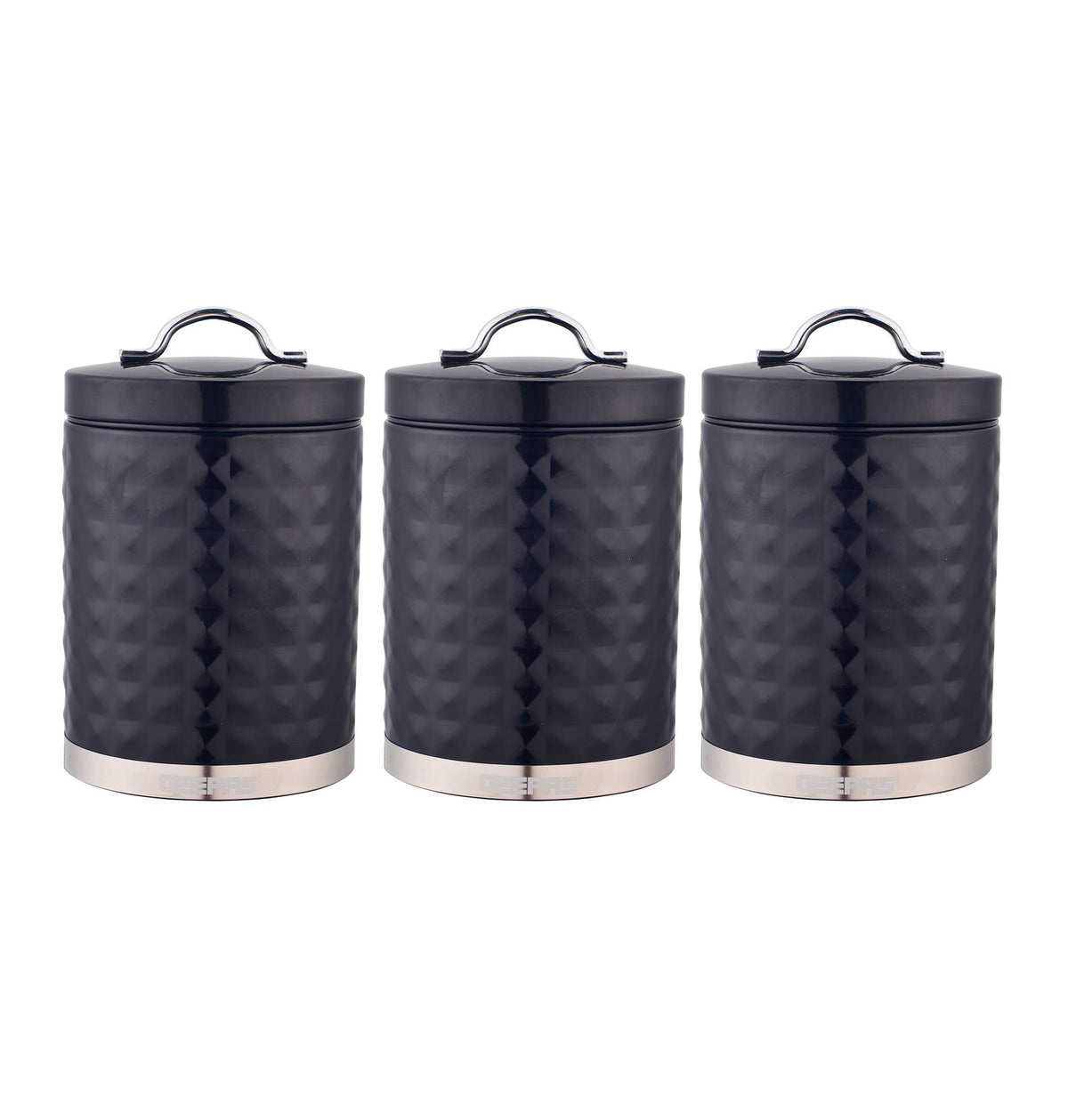 3-Piece Matching Airtight Kitchen Storage Canister Set 1.3L